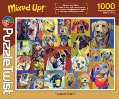 Puzzle Twist Mixed Up 1000 Piece Doggone Crazy!