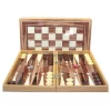 19" Backgammon Walnut Decoupage
